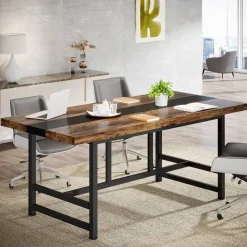 Tribesigns Desks*Conference Table, 6FT Rectangular Meeting Table Computer Desk