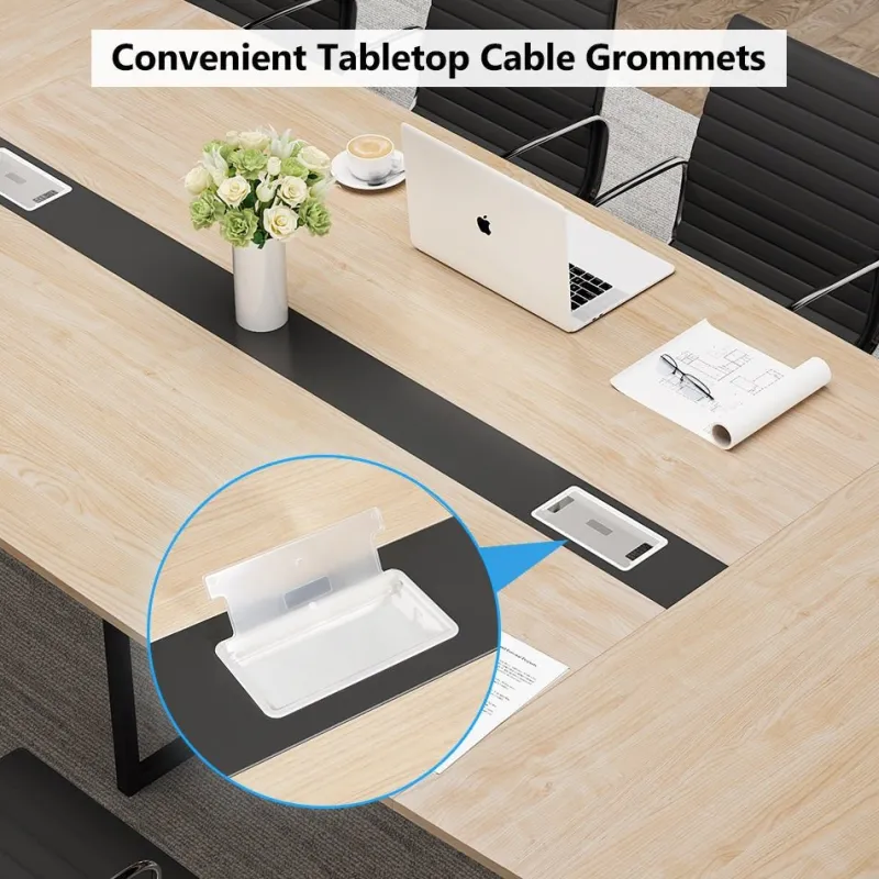 Tribesigns Desks*Conference Table, Modern 6FT / 8FT Boat Shaped Meeting Table
