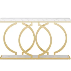 Tribesigns Console Tables|Console Tables*Console Table, 55 inch Faux Marble Entryway Sofa Table