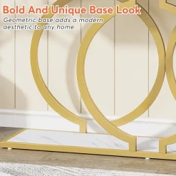 Tribesigns Console Tables|Console Tables*Console Table, 55 inch Faux Marble Entryway Sofa Table