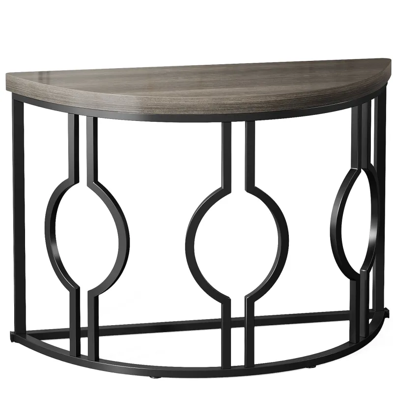 Tribesigns Console Tables|Console Tables*Console Table, 43" Industrial Half Moon Shaped Sofa Table