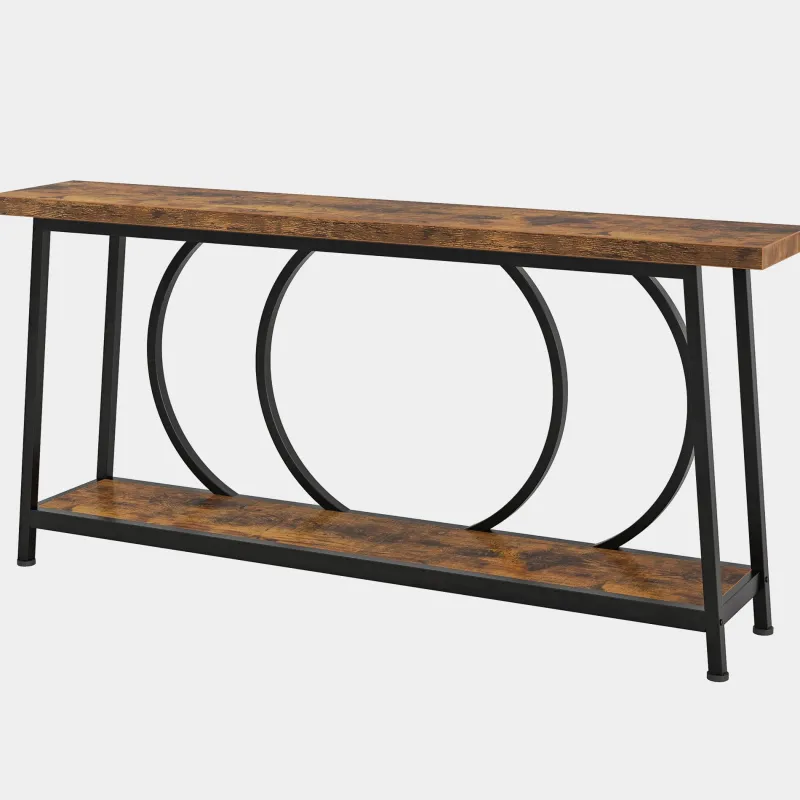 Tribesigns Console Tables|Console Tables*Console Table, 70.9" Sofa Entryway Table with 2 Open Storage Shelves