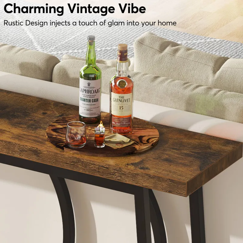 Tribesigns Console Tables|Console Tables*Console Table, 70.9" Sofa Entryway Table with 2 Open Storage Shelves