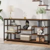 Tribesigns Console Tables|Console Tables*Console Table, 70.87" Sofa Entryway Table with Open Storage Shelves