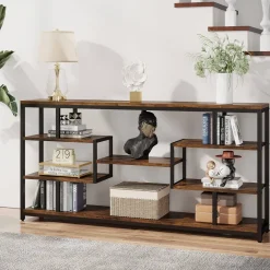 Tribesigns Console Tables|Console Tables*Console Table, 70.87" Sofa Entryway Table with Open Storage Shelves