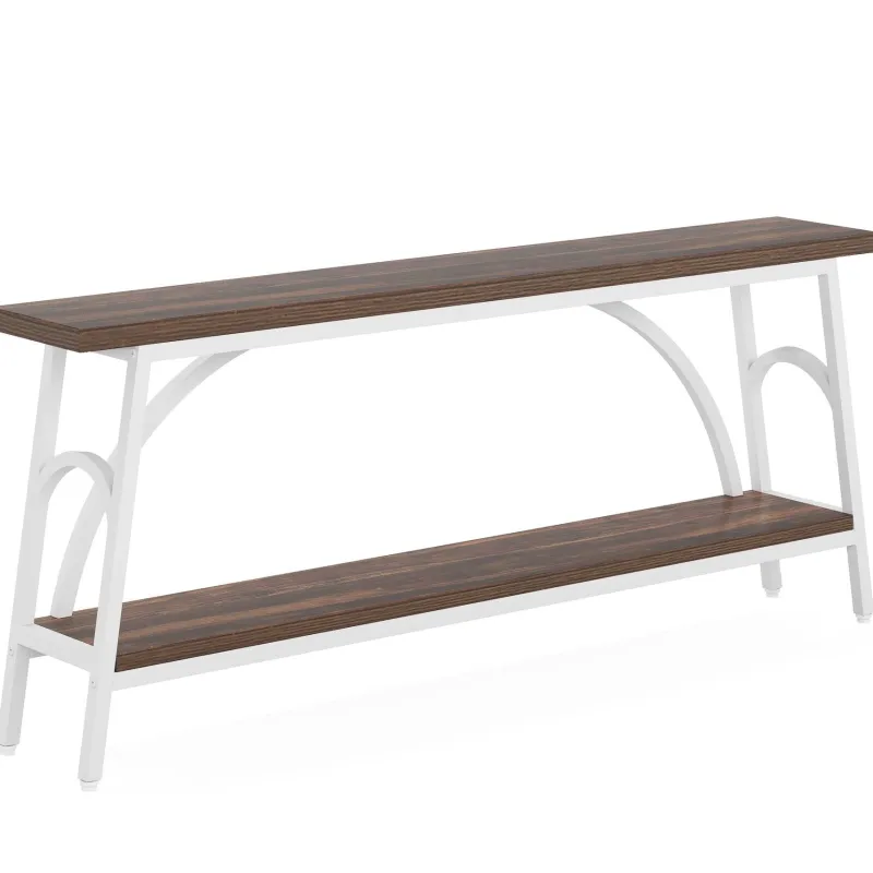 Tribesigns Console Tables|Console Tables*Console Table, 70.8” Sofa Tables Entryway Table with 2 Tier Wood Shelves