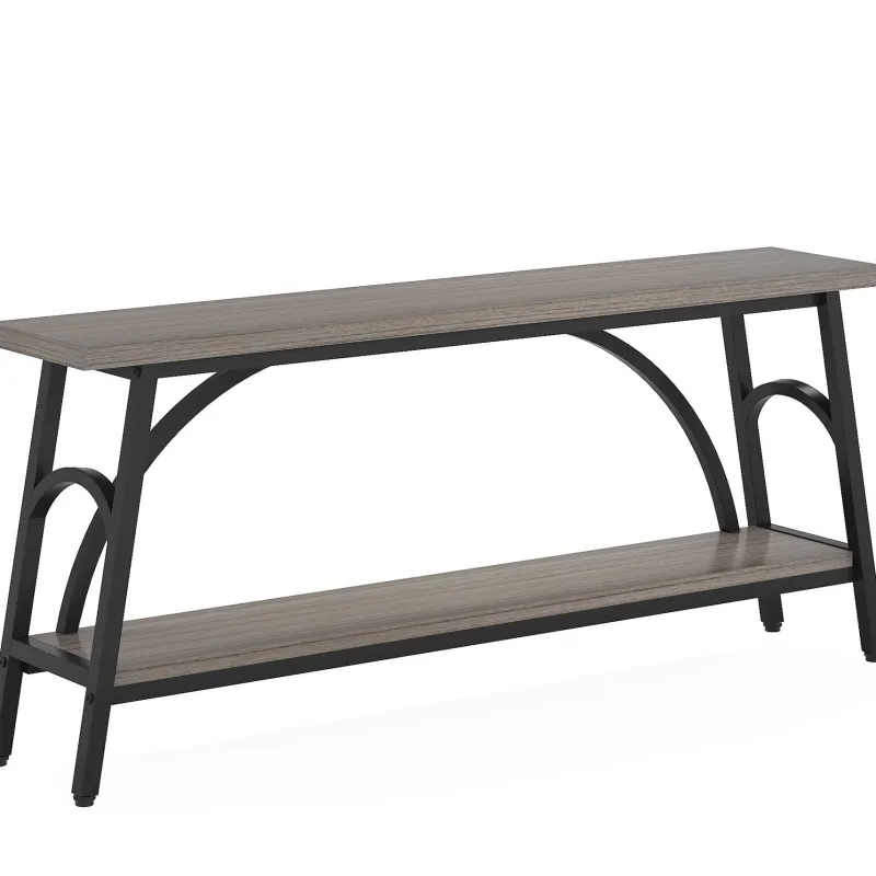 Tribesigns Console Tables|Console Tables*Console Table, 70.8” Sofa Tables Entryway Table with 2 Tier Wood Shelves