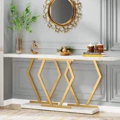 Tribesigns Console Tables|Console Tables*Console Table, Modern 70.9" Sofa Table with Faux Marble Tabletop