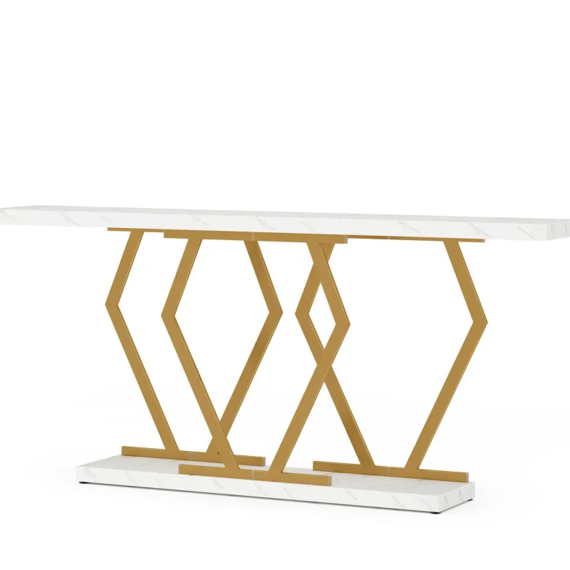 Tribesigns Console Tables|Console Tables*Console Table, Modern 70.9" Sofa Table with Faux Marble Tabletop