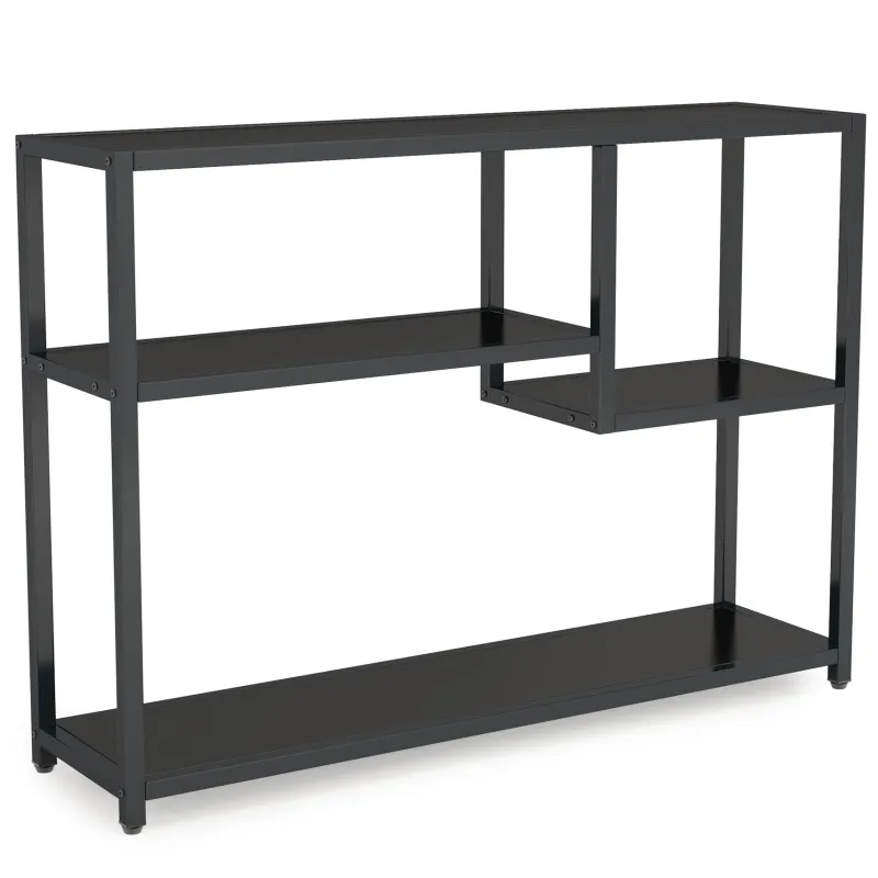 Tribesigns Console Tables|Console Tables*Console Table, Small Black Entryway Table with Storage Shelves