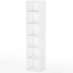 Tribesigns Corner Shelves|Corner Shelves*Corner Bookcase, Modern 6 Tier Narrow Cube Display Shelves, White