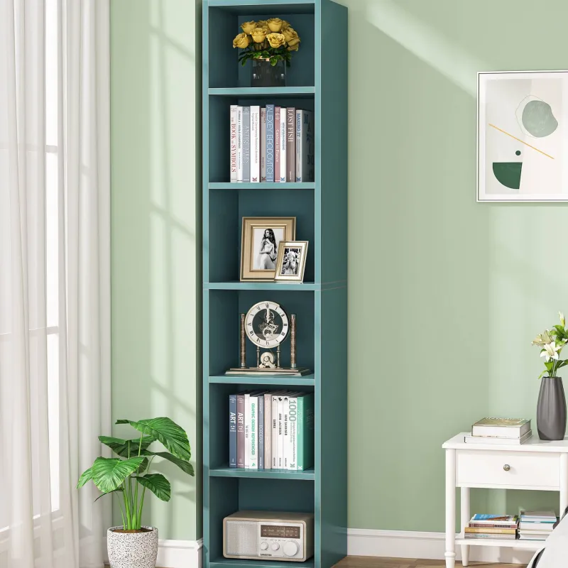 Tribesigns Corner Shelves|Corner Shelves*Corner Bookcase, Modern 6 Tier Narrow Cube Display Shelves, White