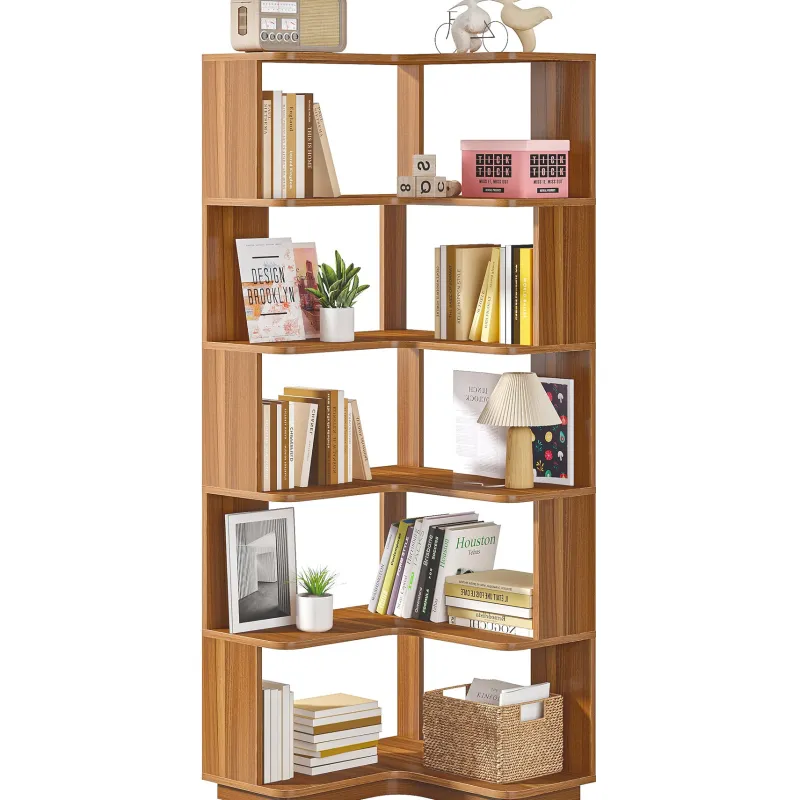 Tribesigns Corner Shelves|Corner Shelves*Corner Bookshelf, 6-Tier Corner Bookcase Display Rack