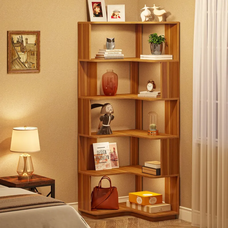 Tribesigns Corner Shelves|Corner Shelves*Corner Bookshelf, 6-Tier Corner Bookcase Display Rack
