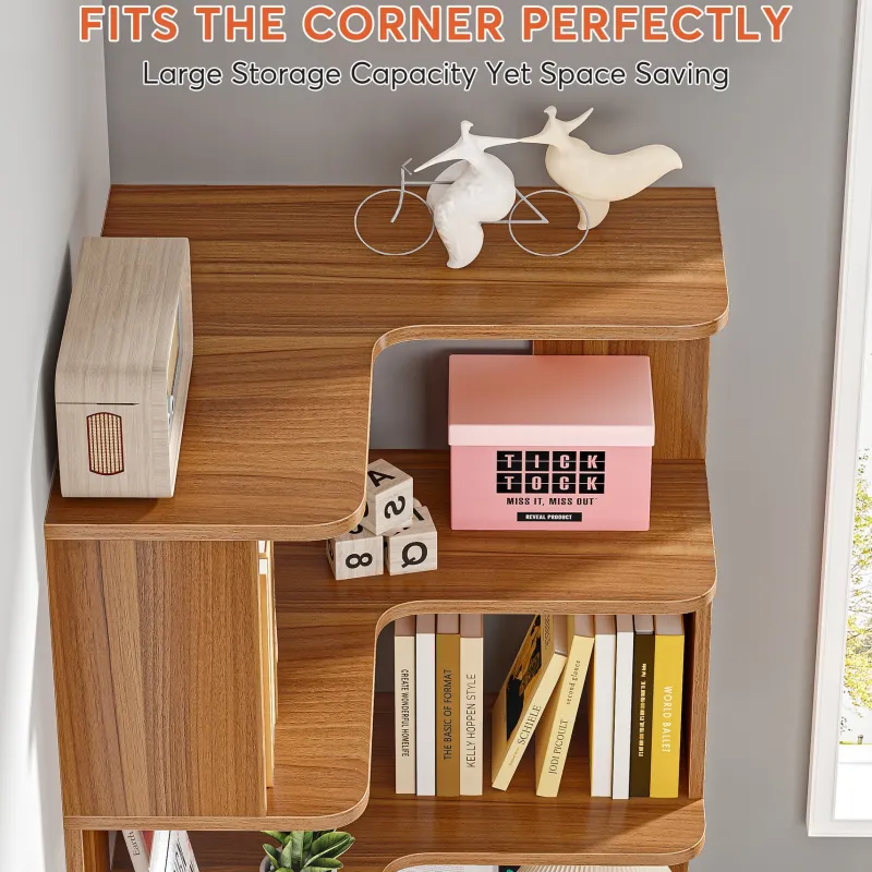 Tribesigns Corner Shelves|Corner Shelves*Corner Bookshelf, 6-Tier Corner Bookcase Display Rack