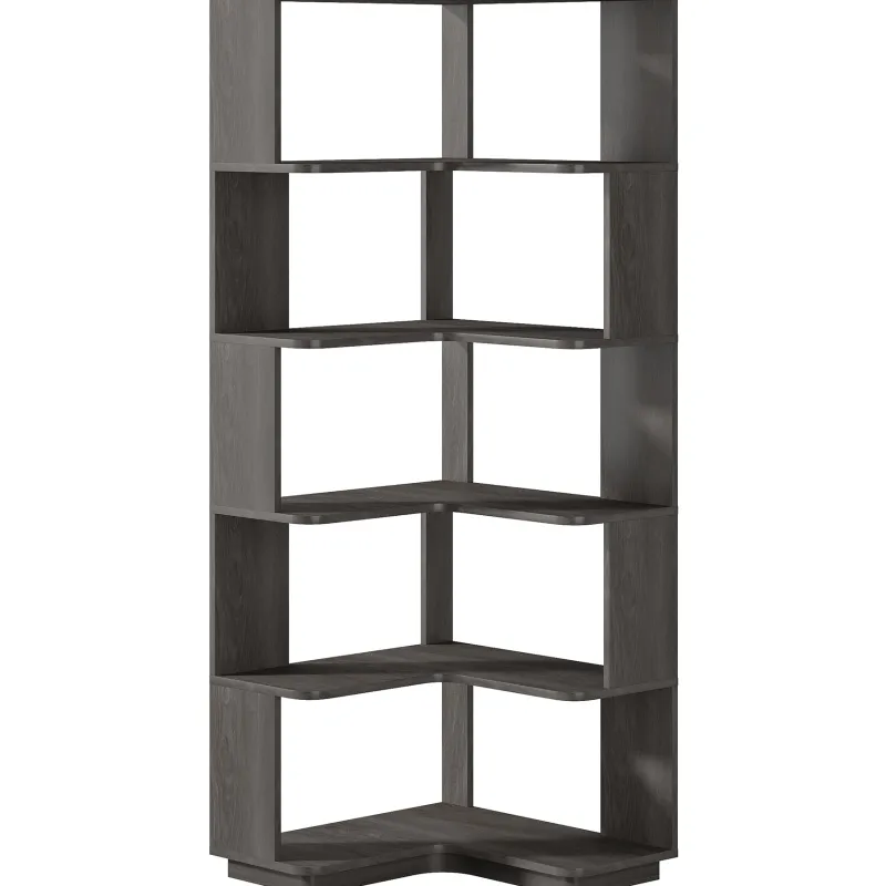 Tribesigns Corner Shelves|Corner Shelves*Corner Bookshelf, 6-Tier Corner Bookcase Display Rack