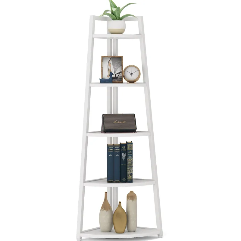 Tribesigns Corner Shelves|Corner Shelves*Corner Shelf, 5 Tier Corner Storage Rack Ladder Bookcase