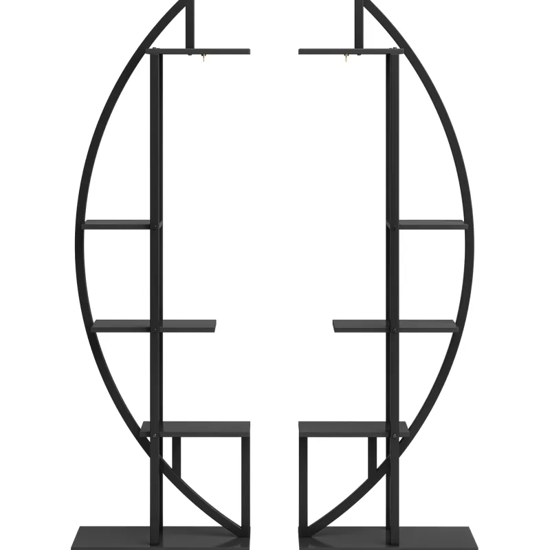 Tribesigns Plant Stands|Plant Stands*Curved Plant Stand Pack of 2, 5-Tier Flower Display Shelf