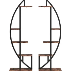 Tribesigns Plant Stands|Plant Stands*Curved Plant Stand Pack of 2, 5-Tier Flower Display Shelf