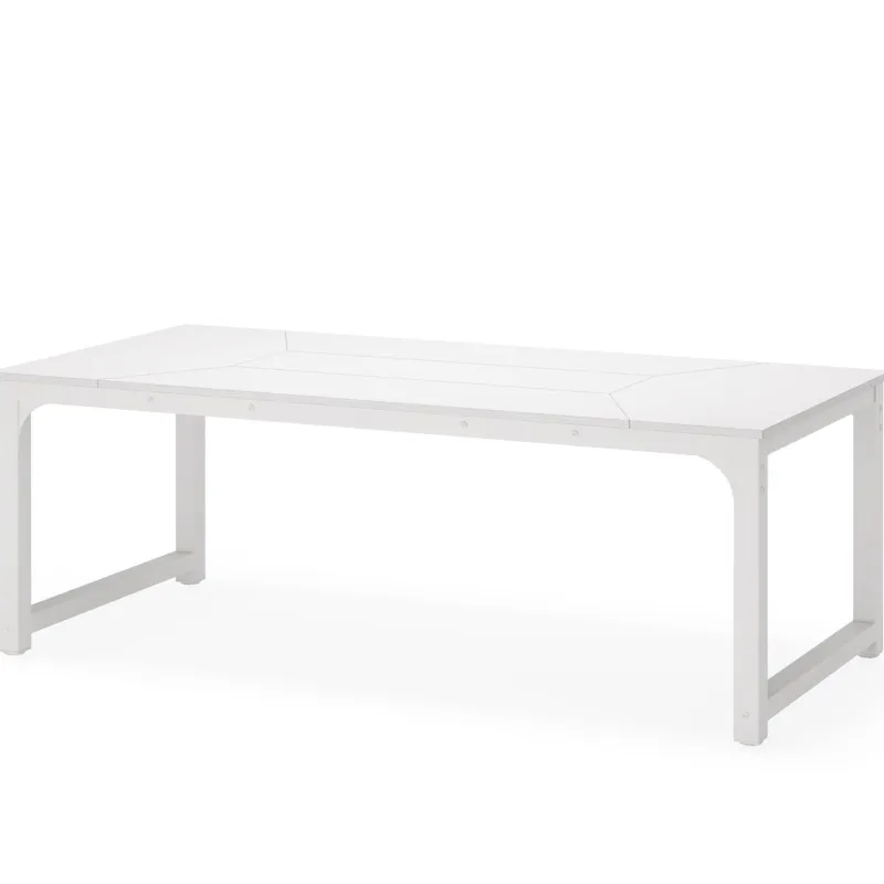 Tribesigns Dining Tables*Dining Table for 6 - 8 Person, Industrial Kitchen Table with Metal Frame
