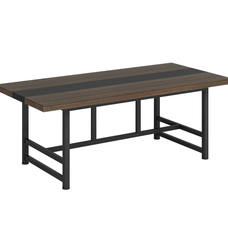 Tribesigns Dining Tables*Dinning Table 6 People, 70" Home & Kitchen Table with Metal Frame