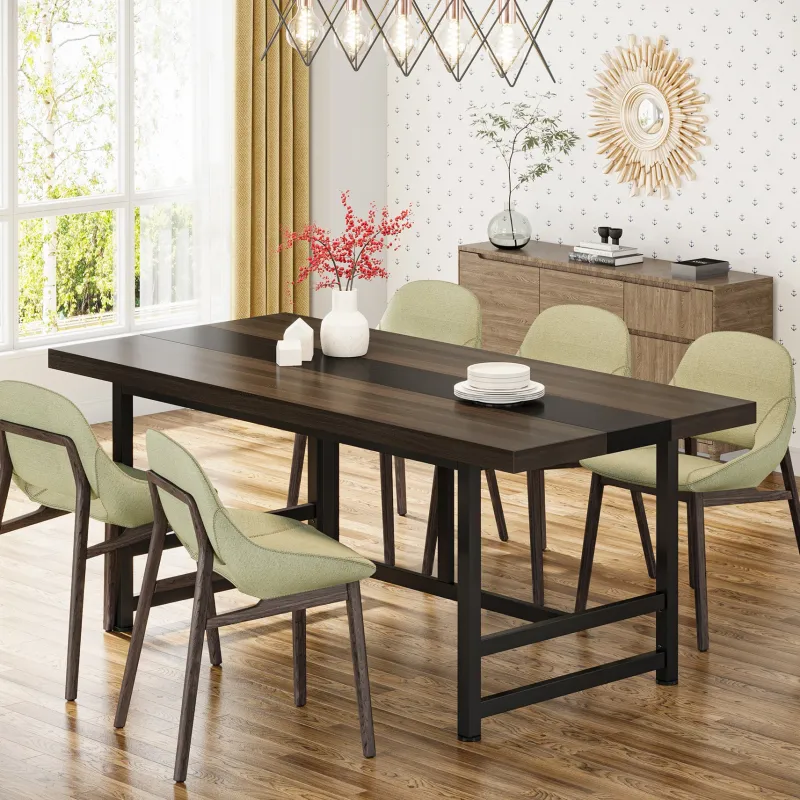 Tribesigns Dining Tables*Dinning Table 6 People, 70" Home & Kitchen Table with Metal Frame
