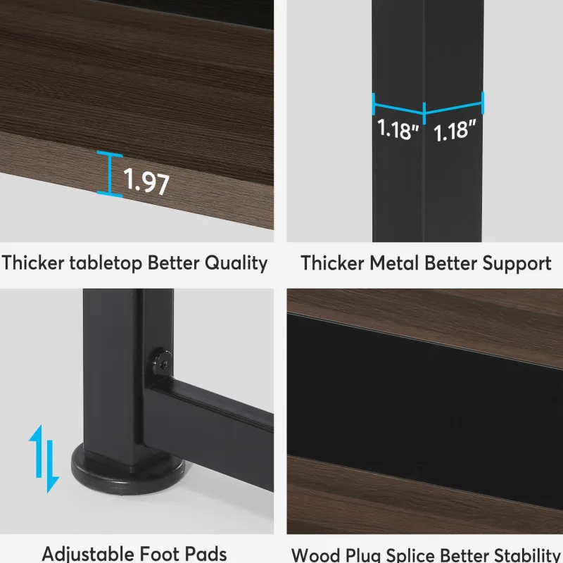 Tribesigns Dining Tables*Dinning Table 6 People, 70" Home & Kitchen Table with Metal Frame