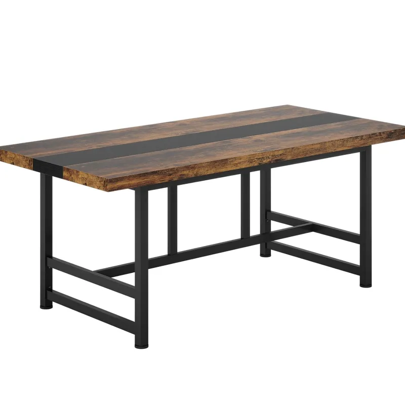 Tribesigns Dining Tables*Dinning Table 6 People, 70" Home & Kitchen Table with Metal Frame