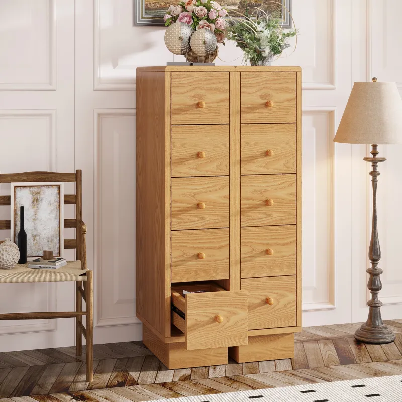 Tribesigns Chests Of Drawers*5-Drawer Chest, Wood Narrow Dresser Storage Chest of Drawers