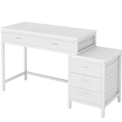 Tribesigns Desks*5-Drawer Computer Desk, Study Writing Table with Reversible Drawer Cabinet
