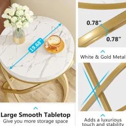 Tribesigns End & Side Tables*End Table, 26