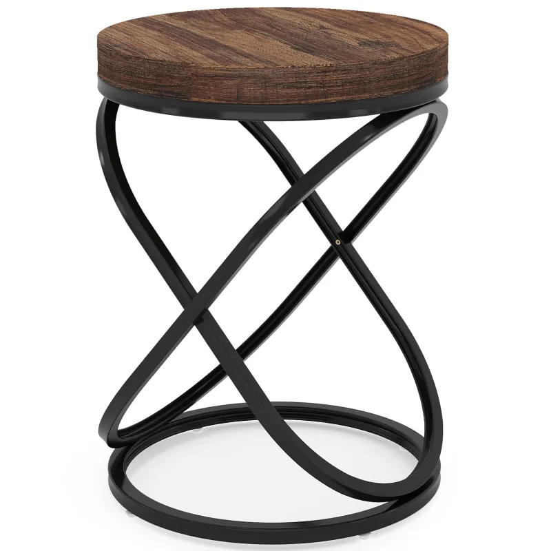 Tribesigns End & Side Tables*End Table, 26" Tall Round Sofa Side Table with Faux Marble Top