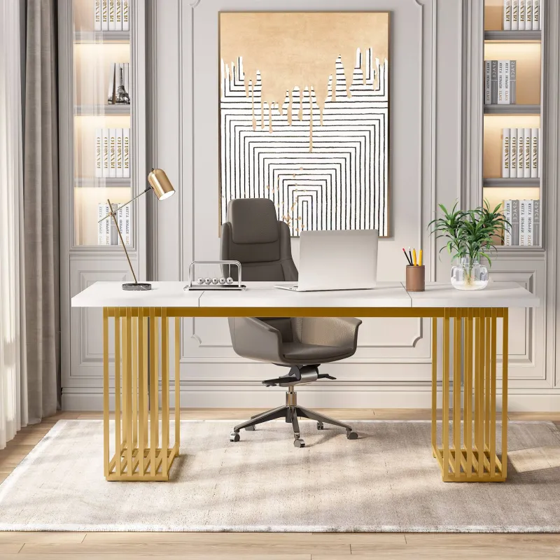 Tribesigns Desks*Executive Desk, 70.9" Modern Office Computer Desk Conference Table