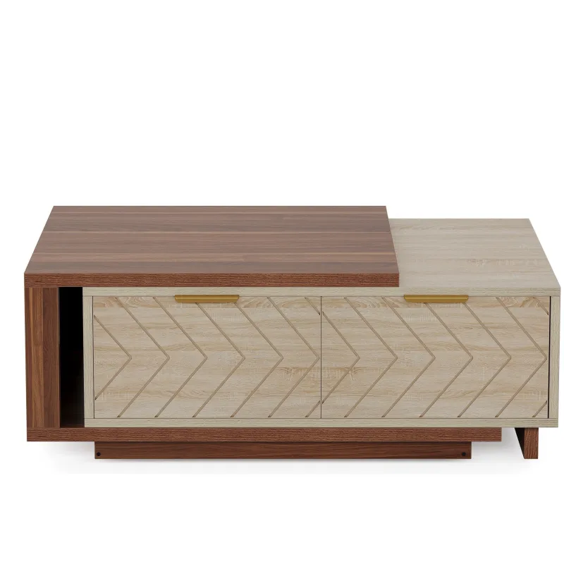 Tribesigns Coffee Tables*Extendable Coffee Table, Center Table Cocktail Table with 2 Storage Drawers