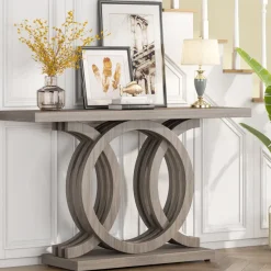 Tribesigns Console Tables|Console Tables*Farmhouse Console Table, 55" Hallway Sofa Table With Geometric Base
