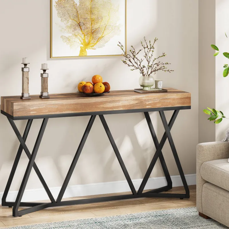 Tribesigns Console Tables|Console Tables*Farmhouse Console Table, 55" Sofa Table Wood Entryway Table