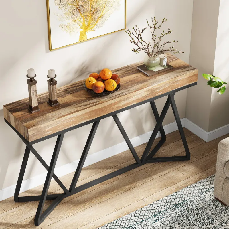 Tribesigns Console Tables|Console Tables*Farmhouse Console Table, 55" Sofa Table Wood Entryway Table