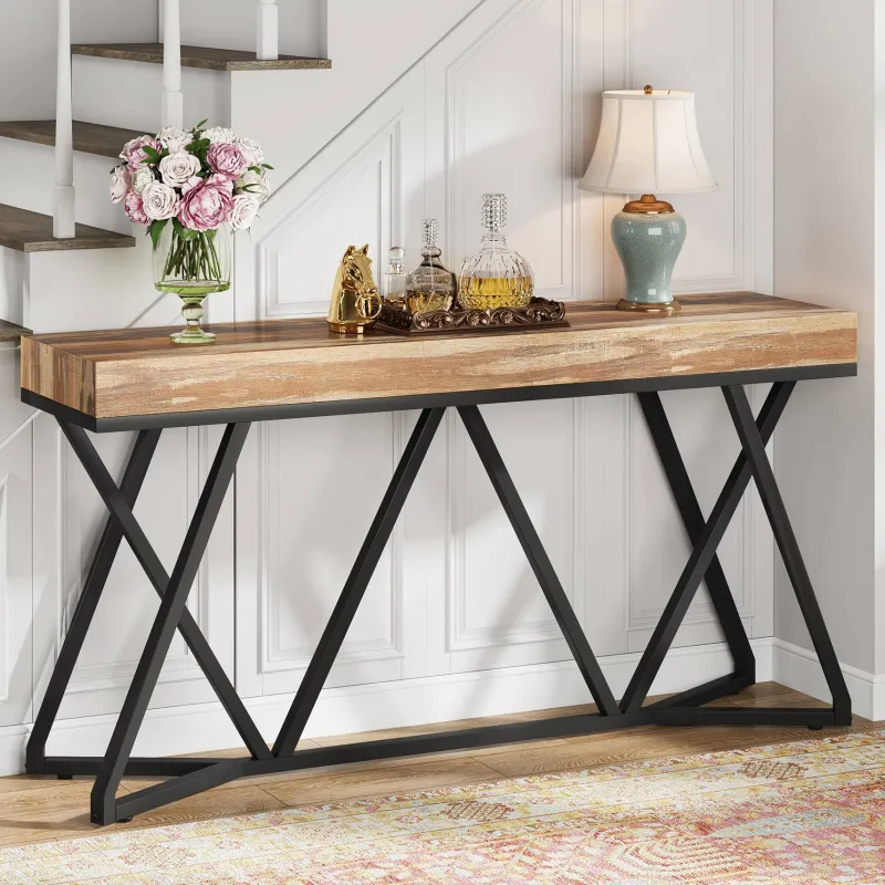 Tribesigns Console Tables|Console Tables*Farmhouse Console Table, 55" Sofa Table Wood Entryway Table