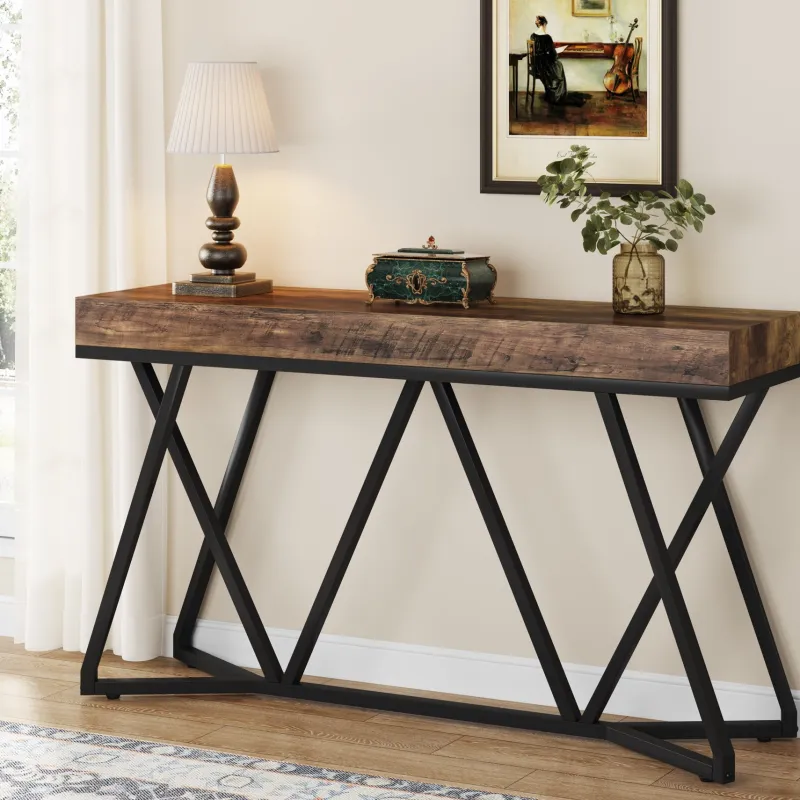 Tribesigns Console Tables|Console Tables*Farmhouse Console Table, 55" Sofa Table Wood Entryway Table