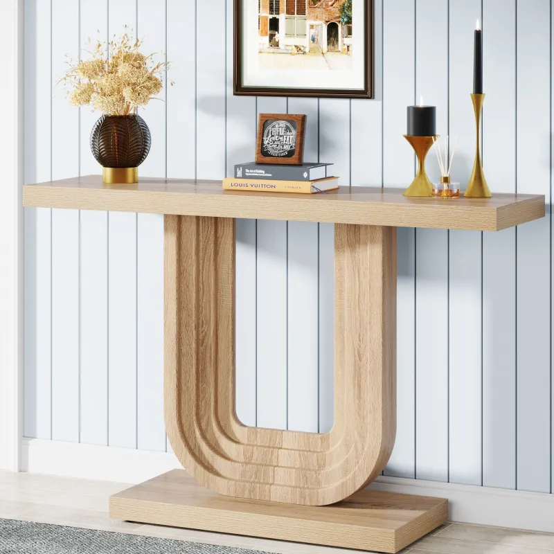 Tribesigns Console Tables|Console Tables*Farmhouse Console Table, 39" Wood Entryway Table with Geometric Base