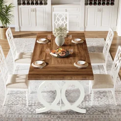 Tribesigns Dining Tables*Farmhouse Dining Table, 70.8