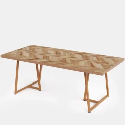 Tribesigns Dining Tables*Farmhouse Dining Table for 6 to 8, 70.9" Rectangular Wood Kitchen Table