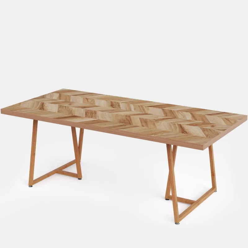 Tribesigns Dining Tables*Farmhouse Dining Table for 6 to 8, 70.9" Rectangular Wood Kitchen Table