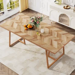 Tribesigns Dining Tables*Farmhouse Dining Table for 6 to 8, 70.9