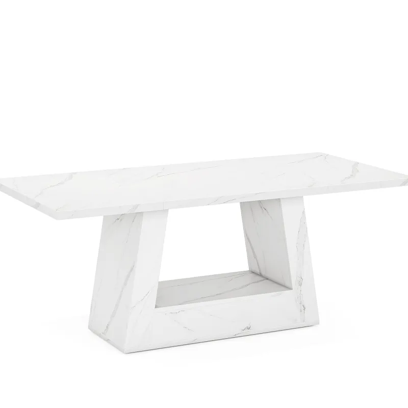 Tribesigns Dining Tables*Faux Marble Dining Table, 63" Kitchen Table for 4 to 6 People