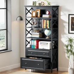 Tribesigns File Cabinets|File Cabinets*File Cabinet, 2 Drawer Vertical Filling Cabinet with Storage Shelves