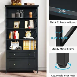 Tribesigns File Cabinets|File Cabinets*File Cabinet, 2 Drawer Vertical Filling Cabinet with Storage Shelves