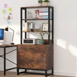 Tribesigns File Cabinets|File Cabinets*File Cabinet, 2 Drawers Letter Size Filing Cabinet Printer Stand
