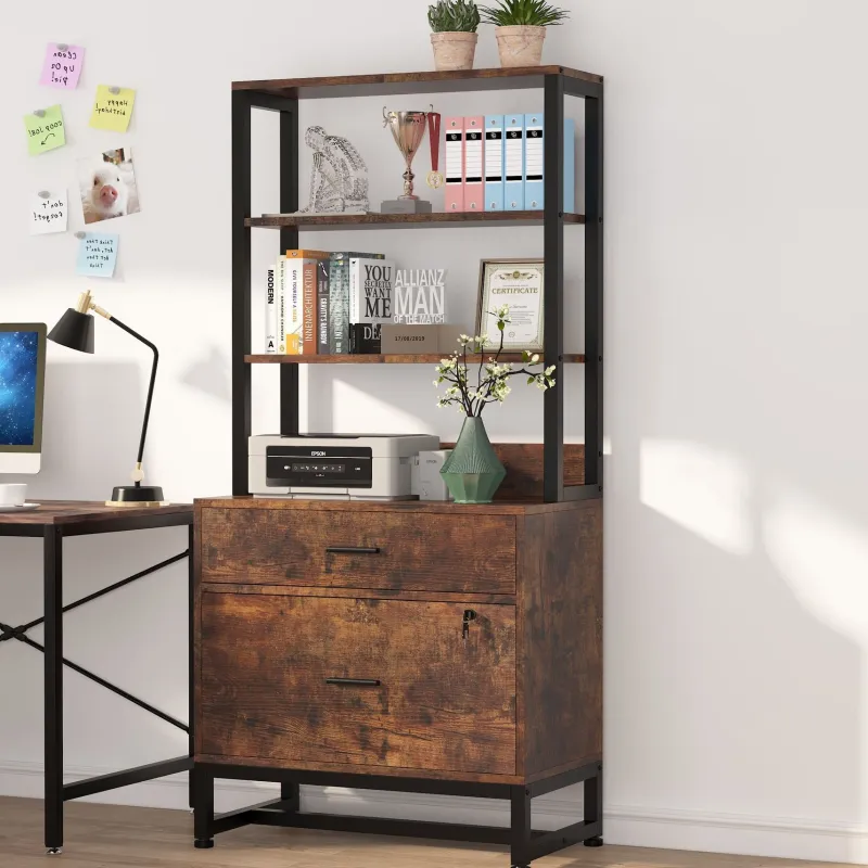 Tribesigns File Cabinets|File Cabinets*File Cabinet, 2 Drawers Letter Size Filing Cabinet Printer Stand