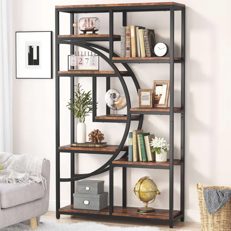 Tribesigns Bookcases & Bookshelves|Bookcases & Bookshelves*Freestanding Bookshelf, 68.9" Etagere Bookcase with 9 Open Shelves
